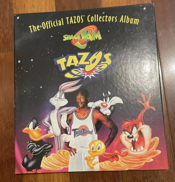 Space Jam Tazos near Complete set 71/80  Collectors Album + 4 Space Jam Slammers