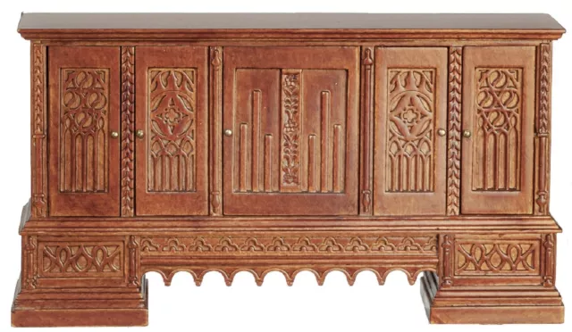 Dolls House Credenza Sideboard Jacobean JBM Miniature Walnut Dining Furniture