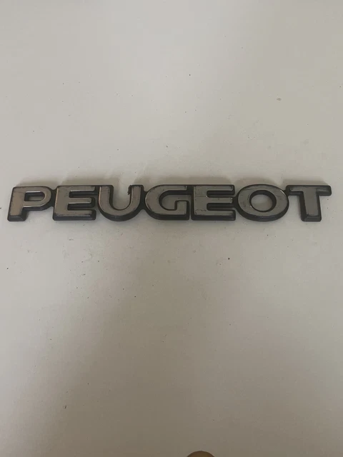 Logo Peugeot 308 Cromato, Emblema Monogramma Posteriore, 110 X 23 Mm, Nuovo
