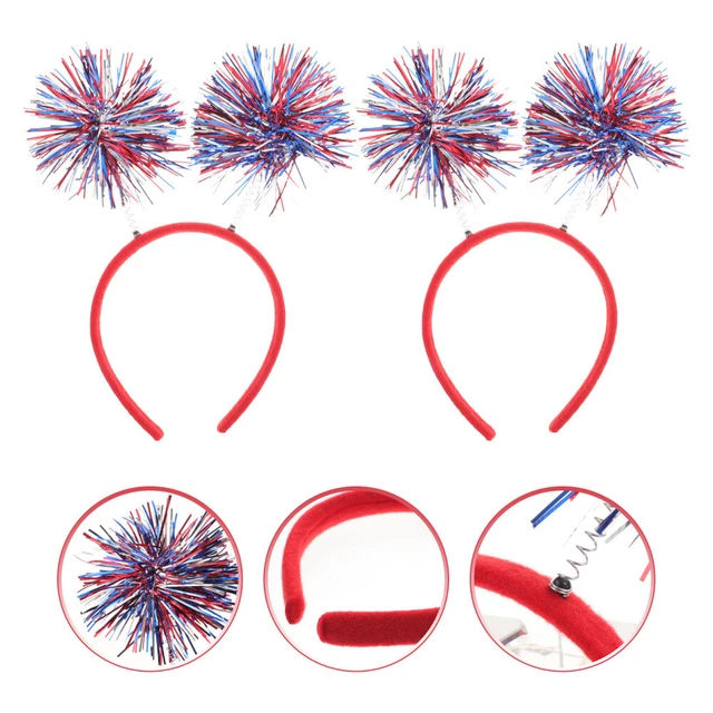 2pcs Independence Day Hair Hoops Festival Bande de casse-tête décoratif