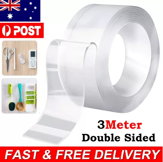 Reusable Double Sided Tape Strong Waterproof Clear Adhesive Heavy Duty Nano Tape