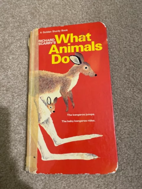 What Animals Do - Richard Scarry - Golden Sturdy Happy Book 1963 Hardcover