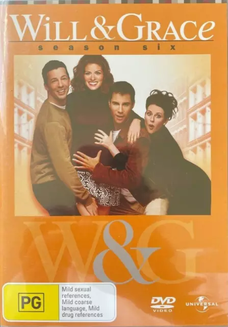 Will & Grace Season 6 DVD Set - BRAND NEW SEALED - Free Post - Region 4