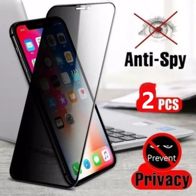 2 piezas Protector De Pantalla Privacidad Vidrio Templado Para iPhone 15 14 13