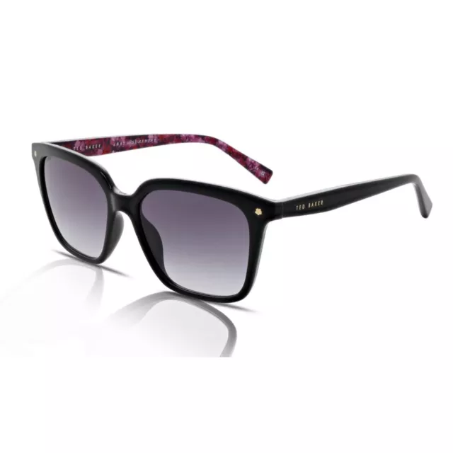 Ted baker Lunettes de Soleil Femmes TB1676 Ramona 001 Noir/Gris Pente