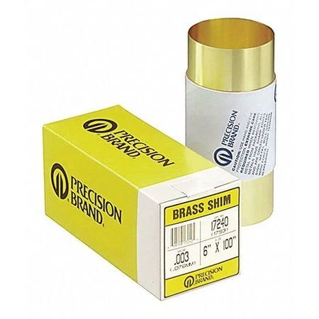 Precision Brand 17380 Shim Stock,Roll,Brass,0.0080 In,12 In