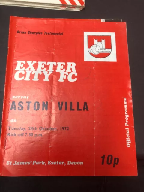 Exeter City Home Programmes Various Season’s