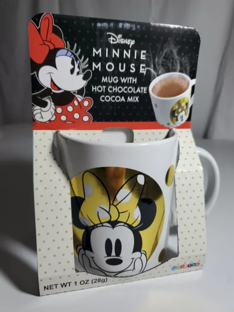 Disney's Minnie Mouse Golden Galerie Lrg 14 oz. Ceramic Coffee Mug & Cocoa Mix