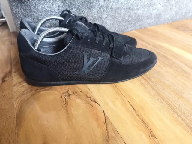 LOUIS VUITTON Sneakers Stardust Black Suede Textile Sz 7.5