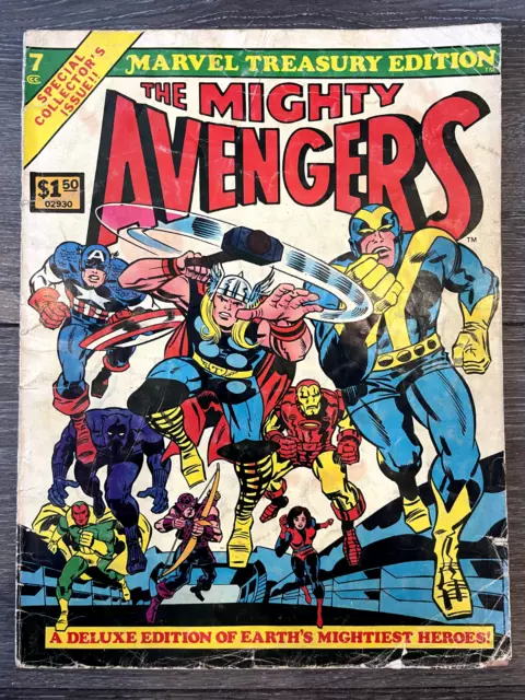 Marvel Treasury Edition #7 The Mighty Avengers (1975) Bronze Age Comic Book!