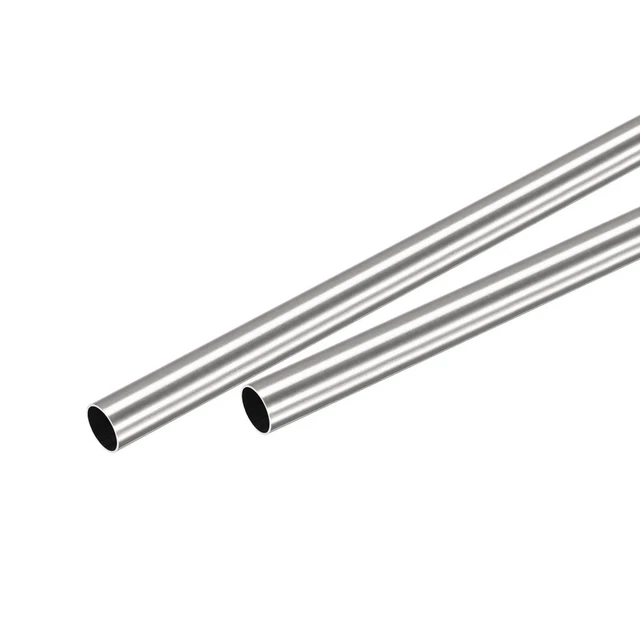 304 Inox Acier Rond Tube 8mm OD 0.5mm Mur Épaisseur 250mm Longueur 2 Pcs