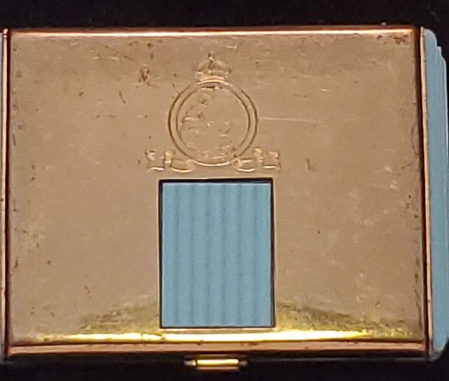 COTY 1930s ART DECO SMALL COMPACT  original Puff, Front locking clasp. EVC