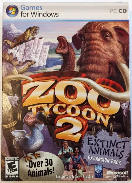 ZOO TYCOON 2: Extinct Animals Expansion Pack for PC  "Bring 'em Back"   *Sealed*