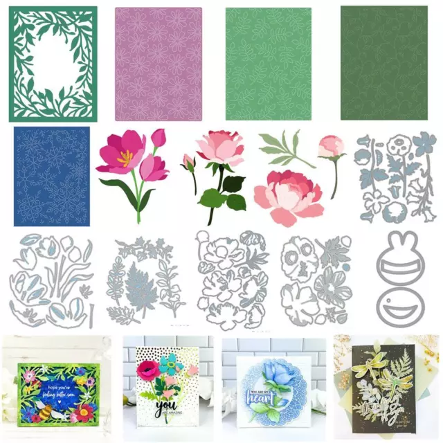 Layering Tulip Rose Cover Plate Metal Cutting Dies Stencils Diy Scrapbook Crafts