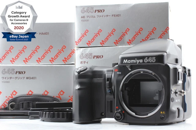 **NEAR MINT in BOX** Mamiya M645 Pro Film Camera Body + AE Prism Finder From JPN
