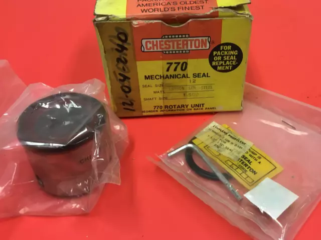 Chesterton - P/N: 770-12 - Mechanical Seal - Shaft Size 1.500 - NEW