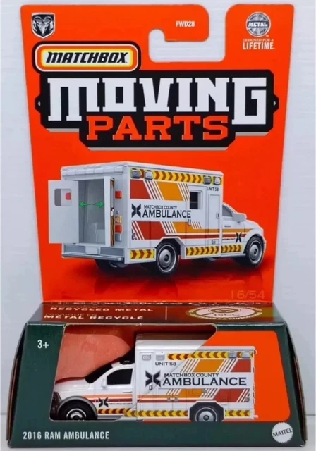 Matchbox 2019 Ram Krankenwagen - Spielzeugauto Mit  Produktbild-Vorschau 3