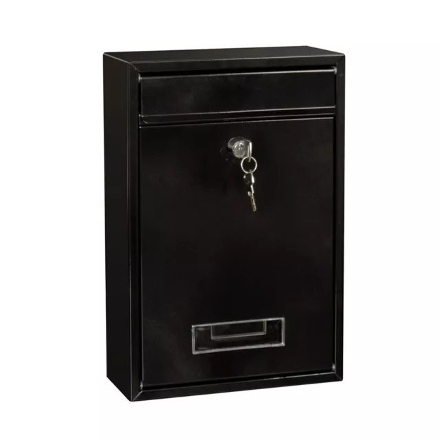 Large Vintage Outdoor Lockable Letter Post Box Mailbox Wall Mounted Secure Mail