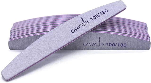 Lot De 10 Limes À Ongles Professionnelles, Double-Face Lime Grain 100/180 Nail A