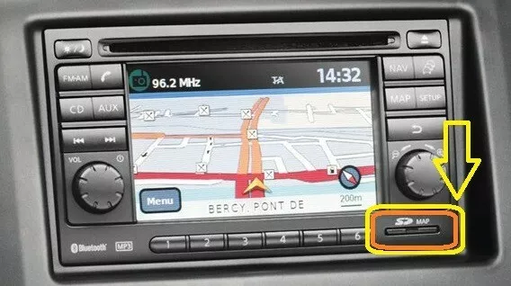 Compatible Nissan Connect 1 2023  Map Navigation SD Tarjeta Card  Europe Radar