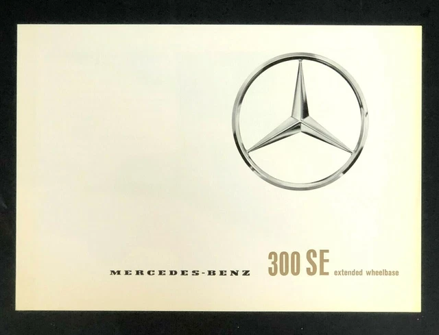 1964 Mercedes-Benz 300 SE Sales Brochure Extended Wheelbase Prestige Touring Vtg