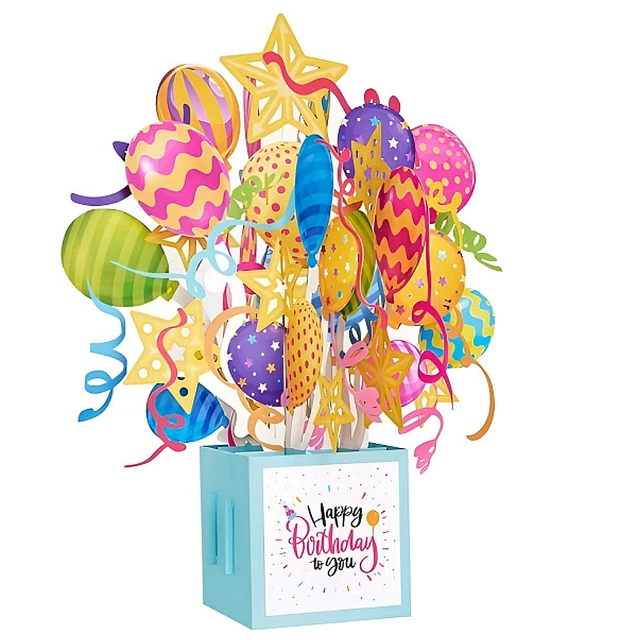 Boemby Explodierende Geburtstagskarte - Pop Up Konfetti Überraschung