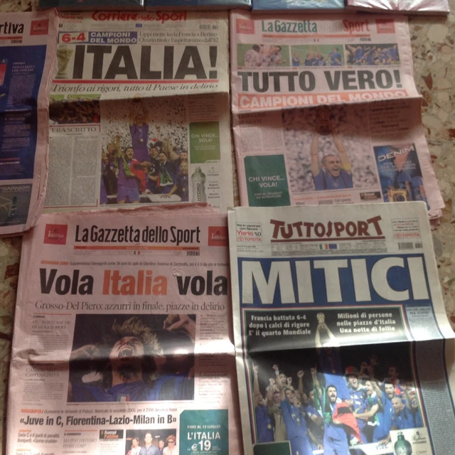 Gazzetta dello sport Corriere Tutto sport Italia campione del mondo 2006