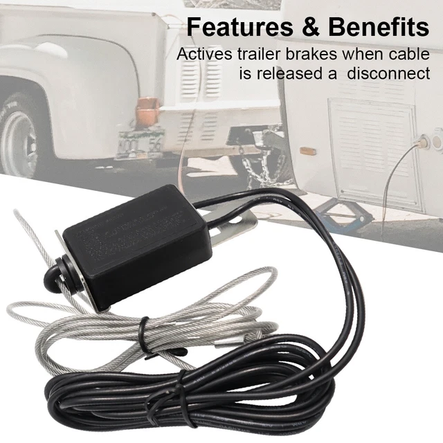 EMERGENCY BREAKAWAY SWITCH 4FT Trailer Breakaway Switch Metal for