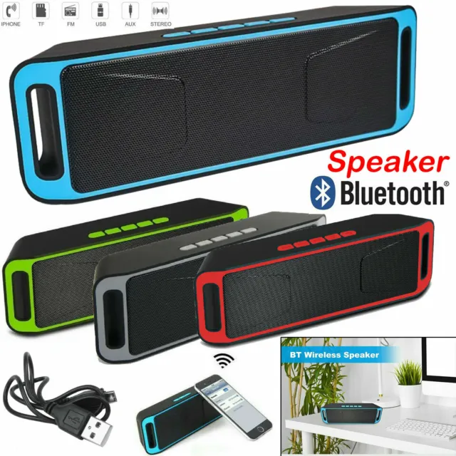 Bluetooth Wireless Speaker High Bass Portable Indoor Outdoor Stereo Loudspeaker