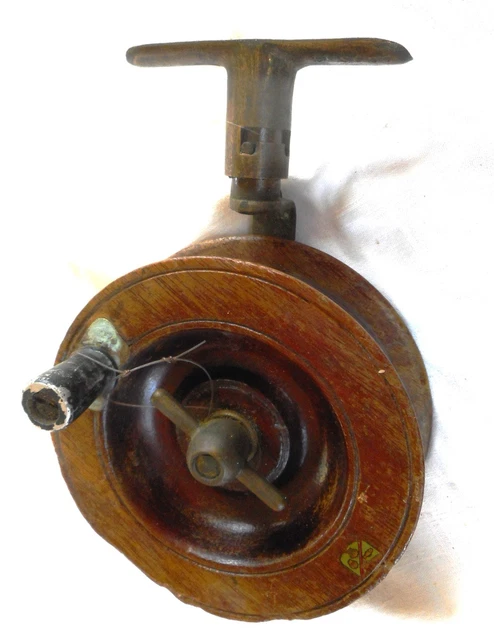 Ancien Moulinet De Pêche En Laiton Doré – Pour Pêche Au Lancer – Occasion