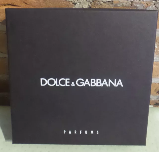 Dolce & Gabbana Parfums Empty Gift Box NEW w/ Their matching iconic BLACK Tissue