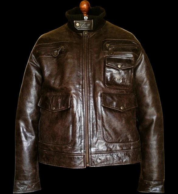 SCHOTT Cappotto Giacca Moto Aviator Volo Moto Biker Cafe Racer