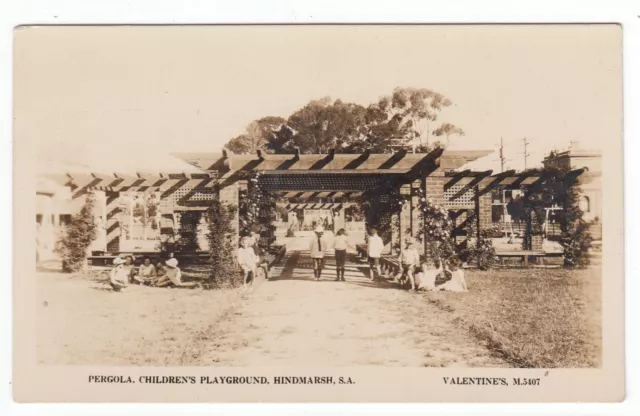 Pergola Children's Playground Hindmarsh Adelaide South Australia Old Postcard