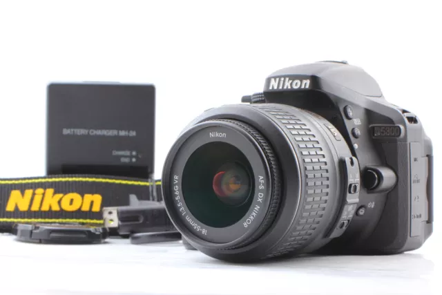 [Near MINT] Nikon D5300 Black DSLR w/AF-S NIKKOR 18-55mm 3.5-5.6 G VR From JAPAN