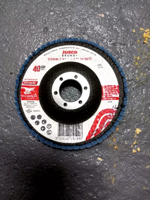 JOSCO ZIRCONIA FLAP DISCS 115mm 40 GRIT