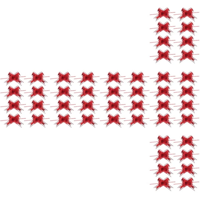 120 piezas Cinta Arcos Artesanía Cinta Bowknot Navidad Arco Adorno