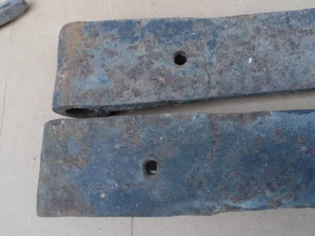 Pair of 4 ft Barn Door Gate Strap Hinges w/ Pintles Antique Hand Forged Nice One 12