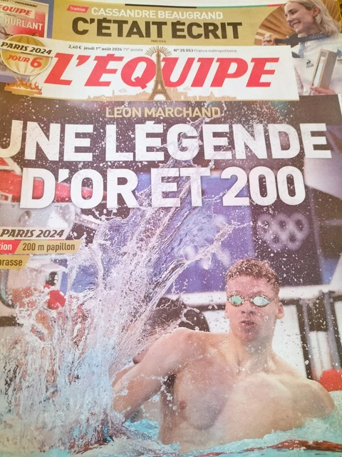 Jeux Olympiques Paris 2024 – L'Équipe : Le Jour Des Gloires – Léon Marchand Et L'équipe