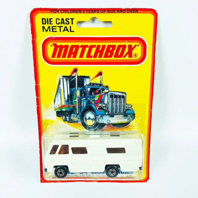 1980 Matchbox Superfast No. 64 White Mobile Home on Sealed Card - MINT CONDITION