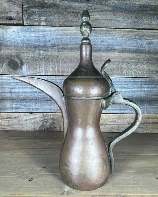 Vintage Arabic Dallah Islamic Middle East Hallmarked Coffee Tea Pot