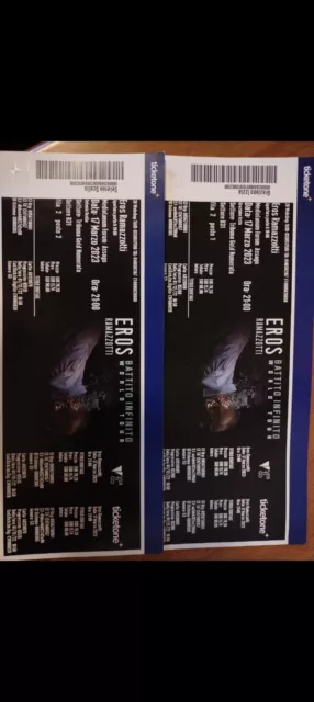 Due biglietti per il concerto di eros Ramazzotti