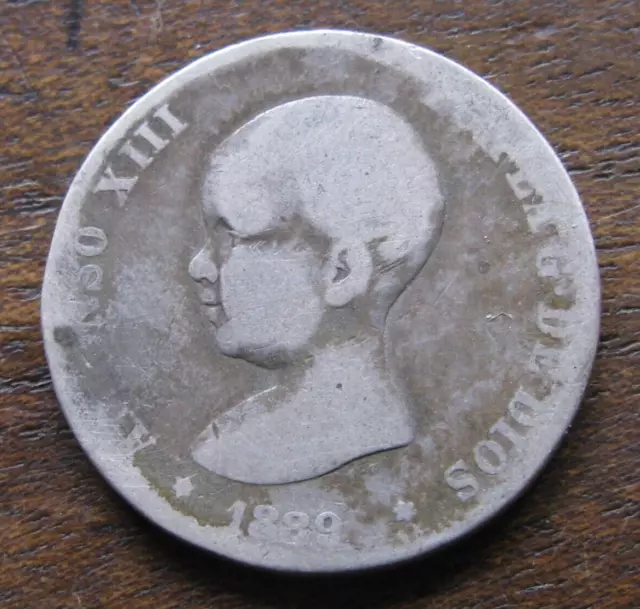 ZALDI2010 - Alfonso XIII, 2 Pesetas Of 1889. Silver