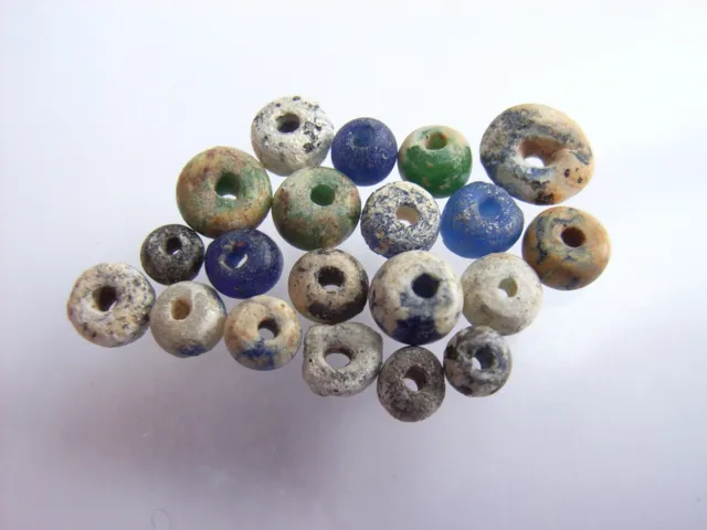 20 Ancient Roman Glass Beads, Romans VERY RARE!  TOP !!
