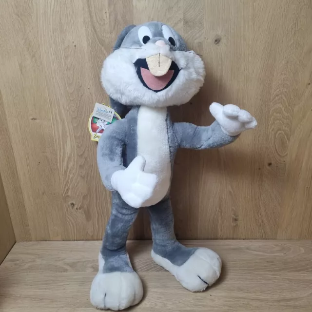 Vintage 1991 Warner Bros Looney Tunes Bugs Bunny Plush Soft Toy 20” Ovation ltd