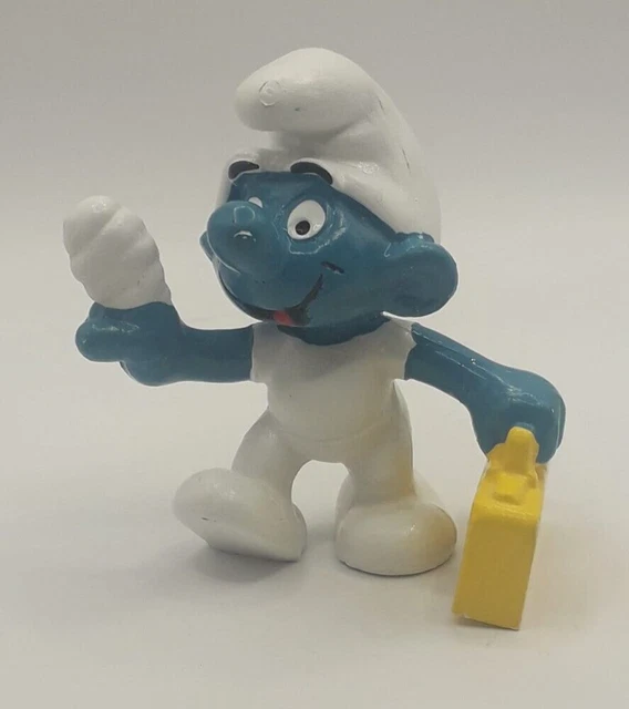 Figurine Schtroumpf Schleich 'Schtroumpfissime' Vintage 1978 - En PVC, Occasion, Fabriquée Au Portugal
