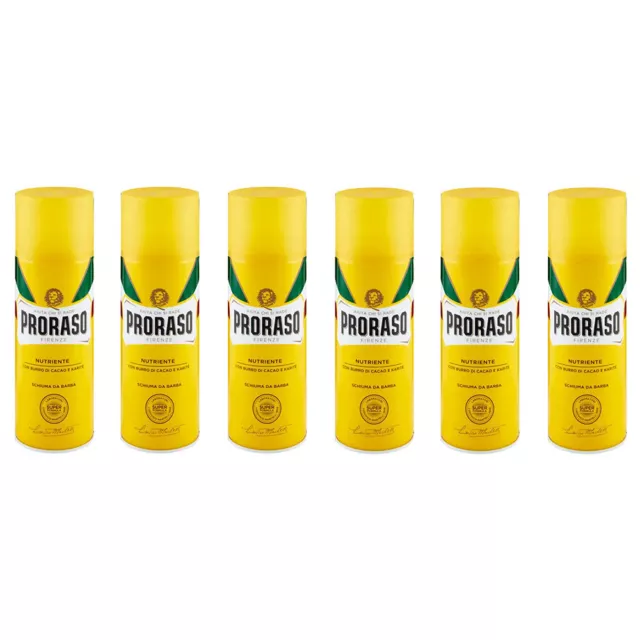 Proraso Schiuma Da Barba Nutriente Rasatura Rigenerante Linea Gialla 6pz 400ml