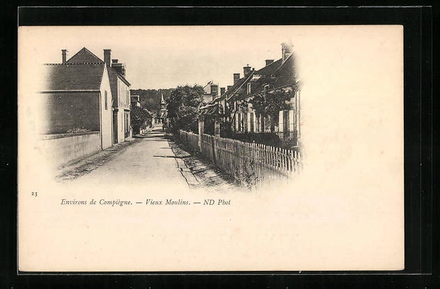 CPA Vieux-Moulin, Une Rue