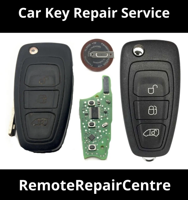 FORD TRANSIT CUSTOM 3 button flip key fob repair battery case