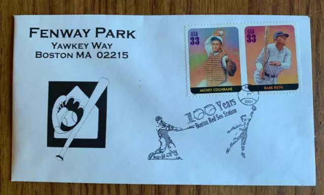 100 Years Boston Red Sox Station First Day Cover Issued May 27, 2001 Fenway Park