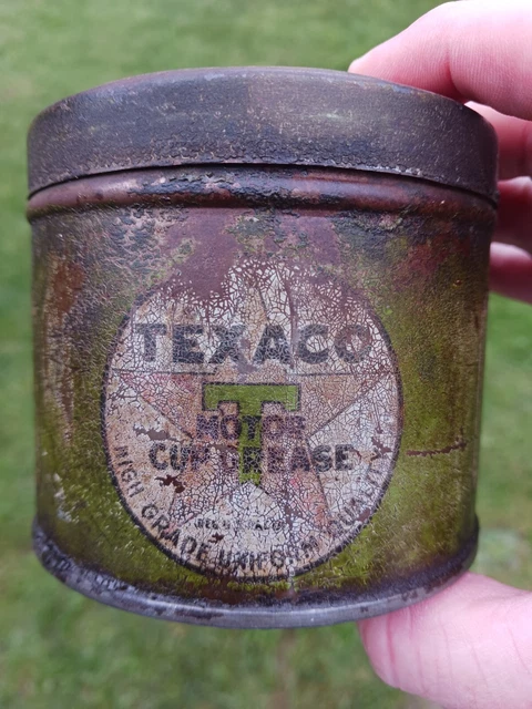 Vintage Texaco Motor Cup Grease 1lb Grease Can
